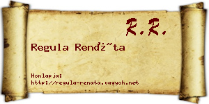 Regula Renáta névjegykártya